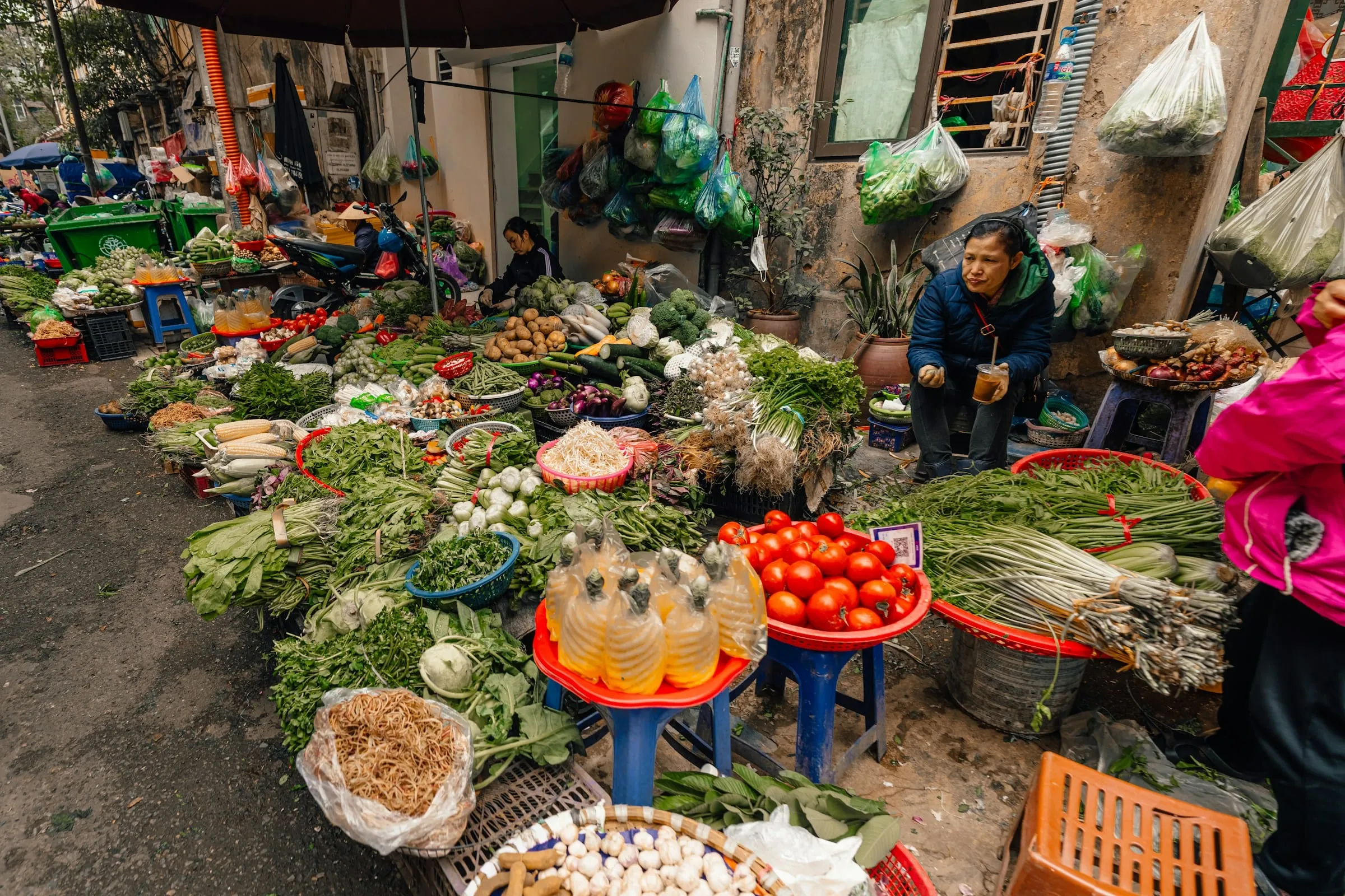 Fresh produce at a market in Hanoi