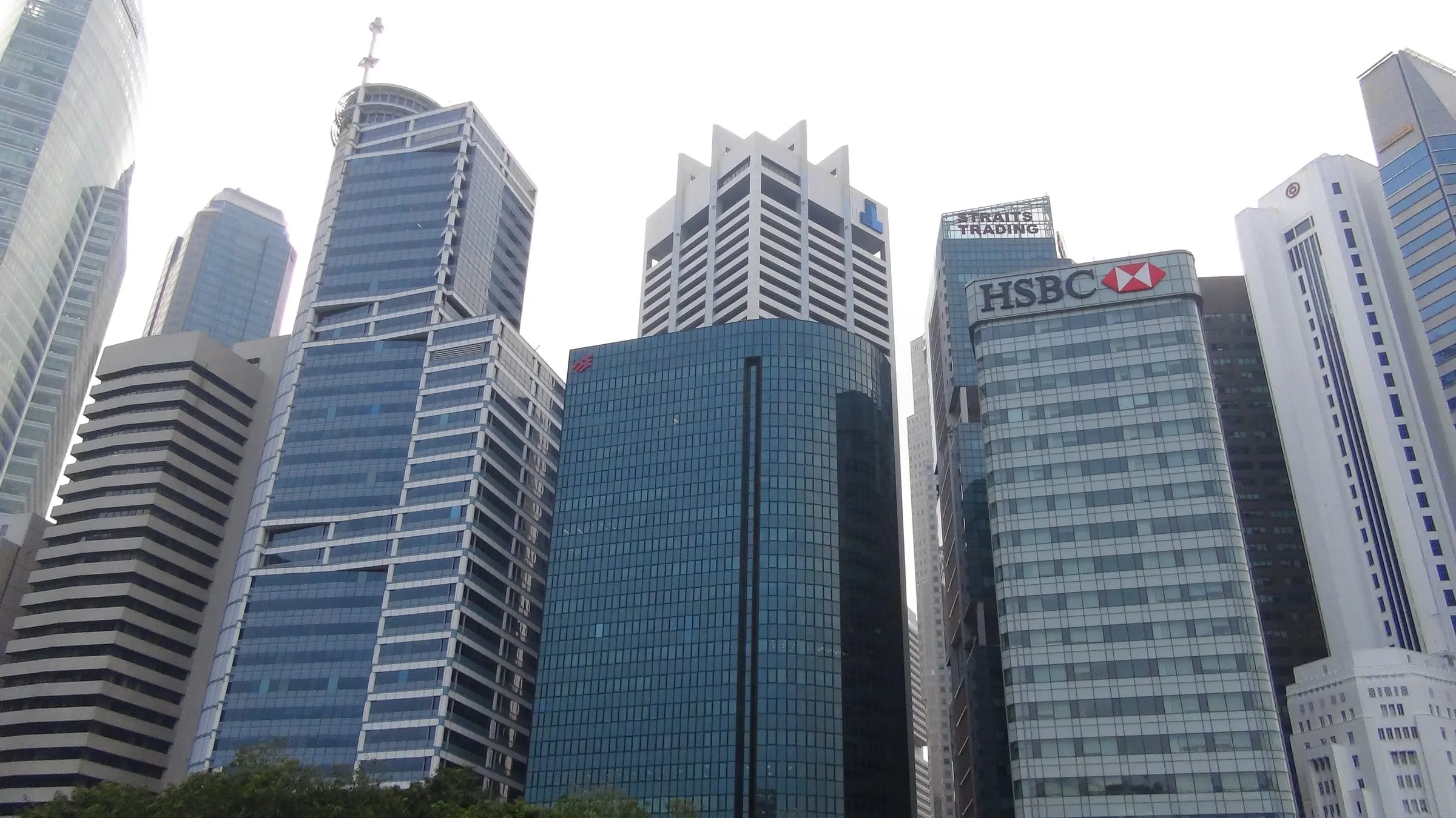 Office towers at Raffles Place, Singapore's financial district